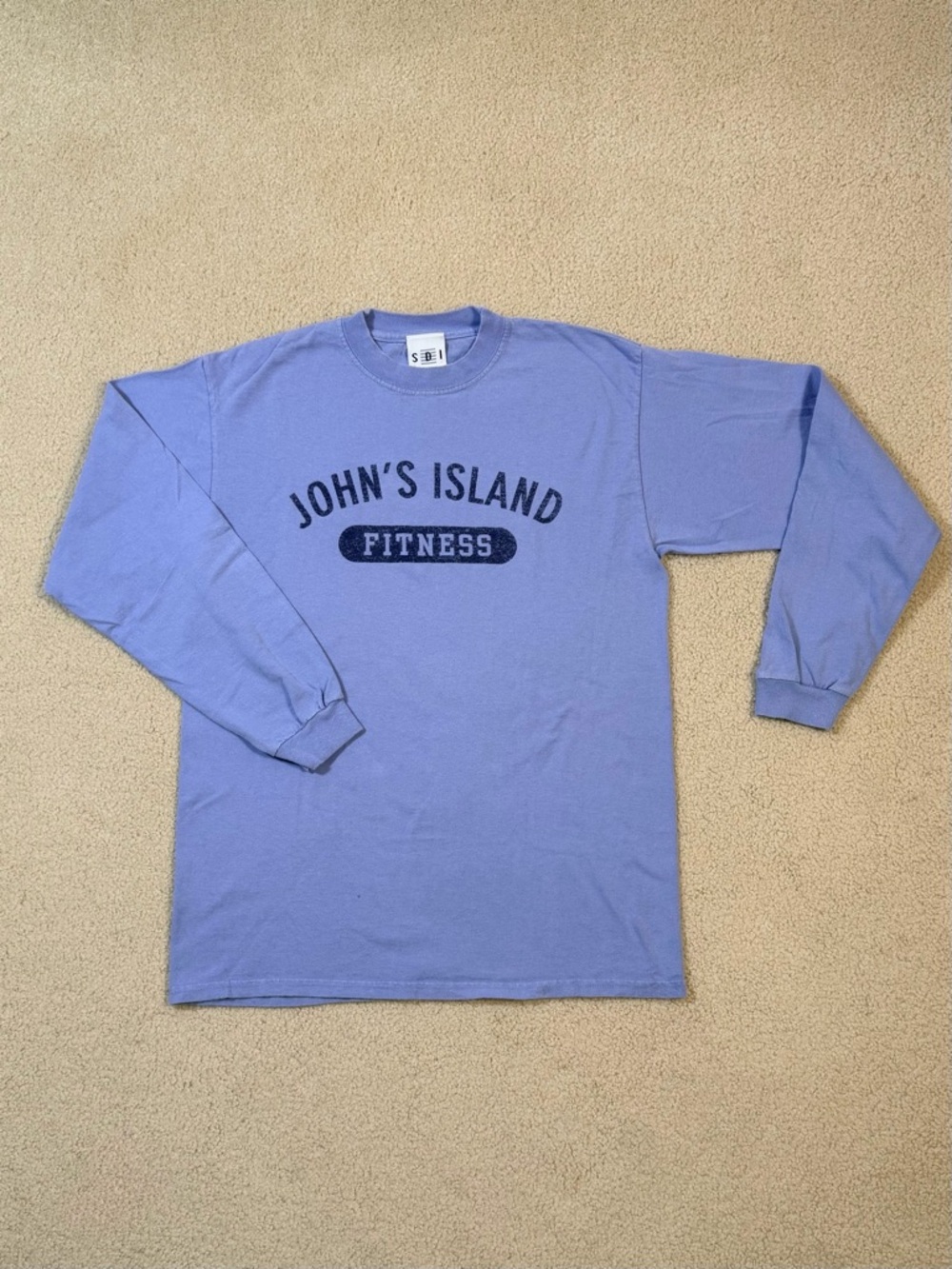John's Island Fitness Cotton Long-Sleeve Tee - Dusty Blue